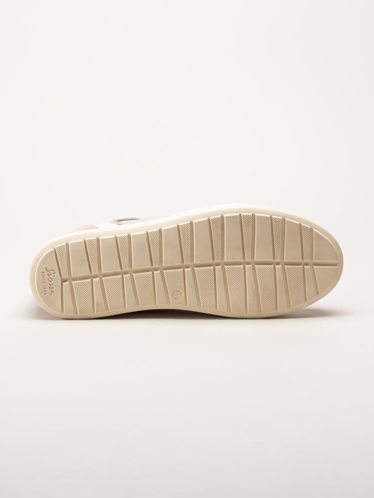 Sioux - Tedroso 704 - Beige vita sneakers i skinn och mocka