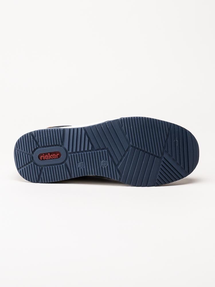 Rieker - Mörkblå slip on skor i stickad mesh