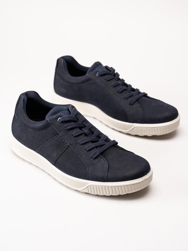 Ecco - Byway - Mörkblå sneakers i oljad nubuck