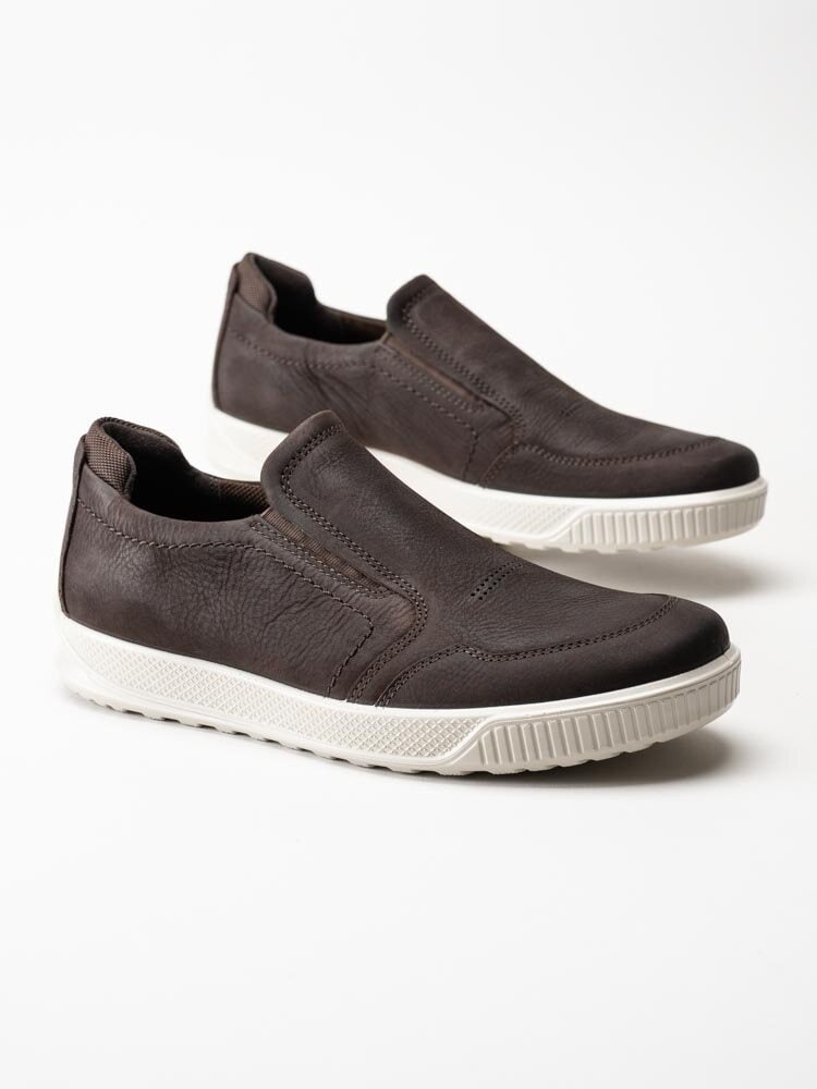 Ecco - Byway - Bruna slip on skor i oljad nubuck