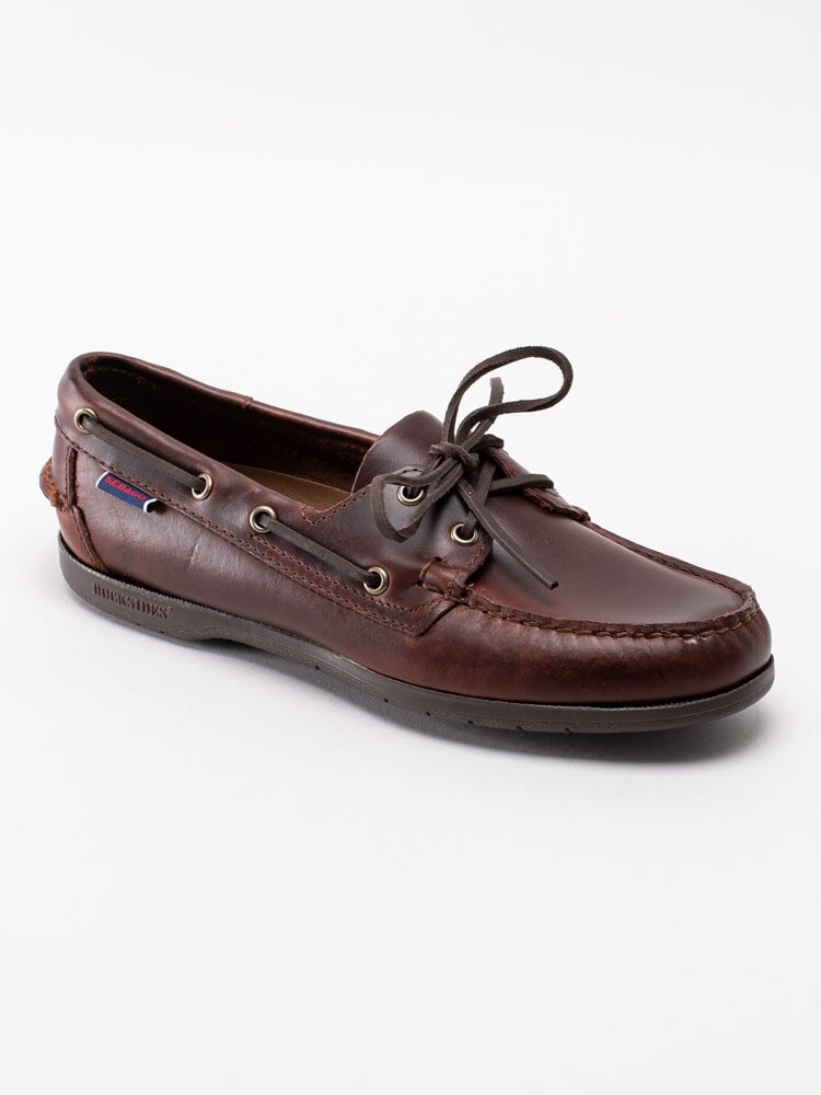 Sebago - Endeavor FGL - Rödbruna seglarskor i oljat skinn