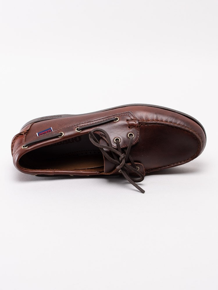 Sebago - Endeavor FGL - Rödbruna seglarskor i oljat skinn