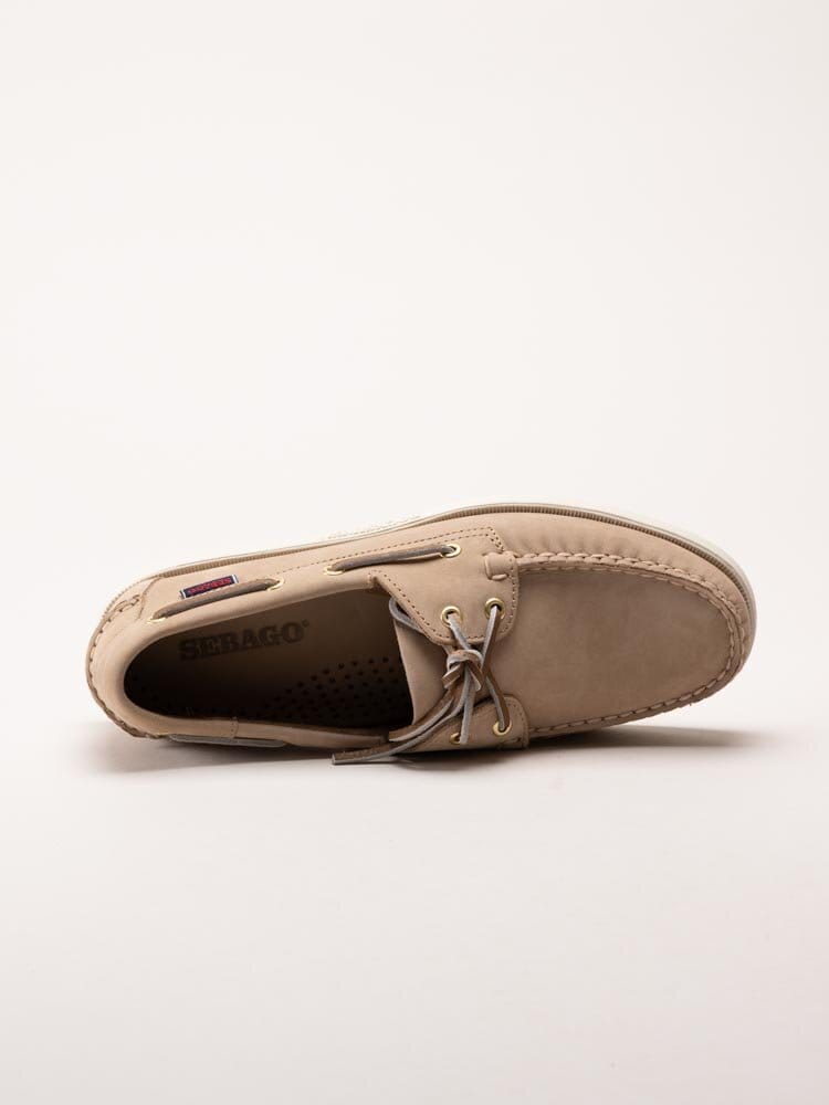 Sebago - Portland Flesh Out - Beige seglarskor i nubuck