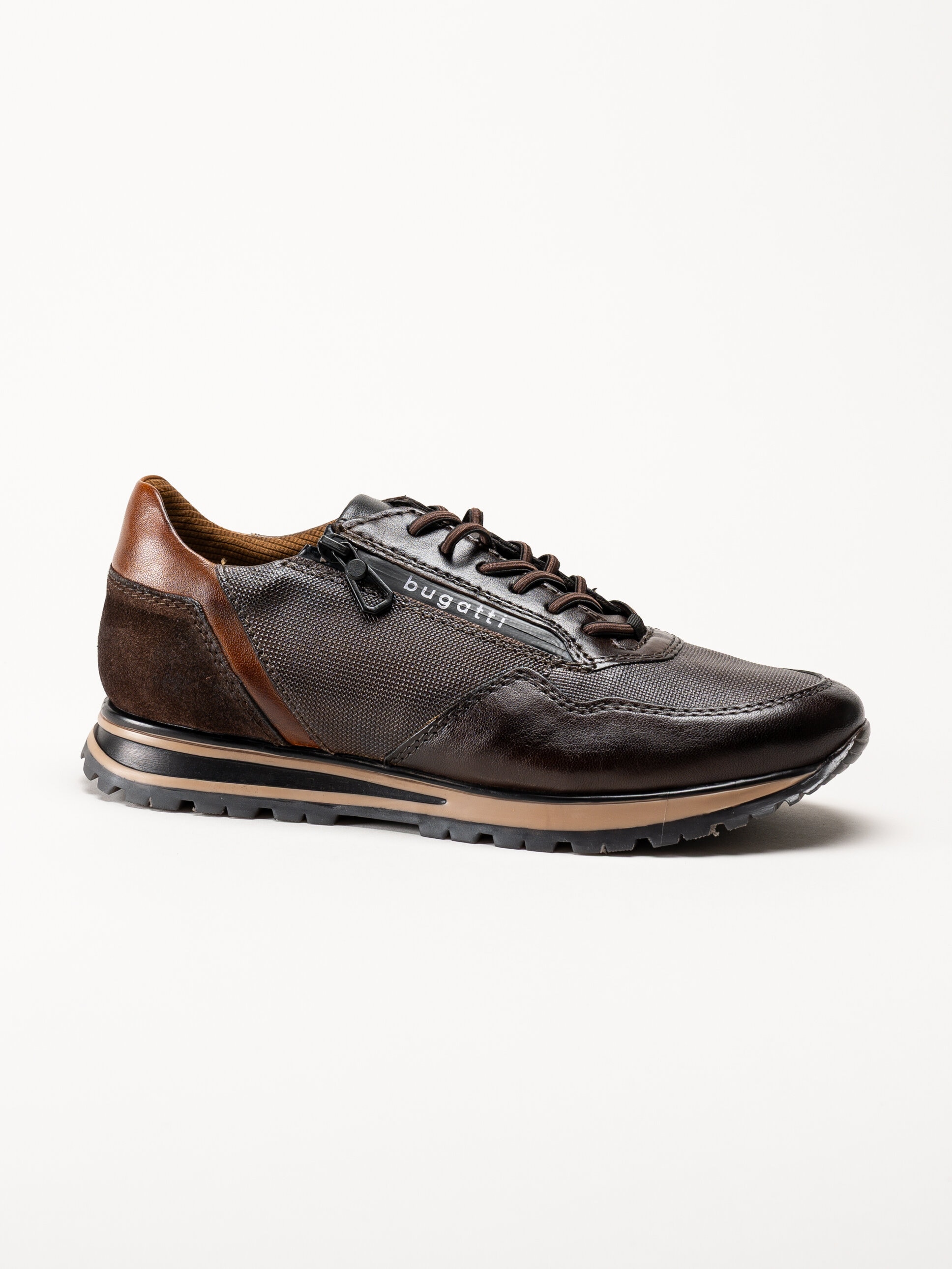 Bugatti - Philip - Mörkbruna sneakers i skinn