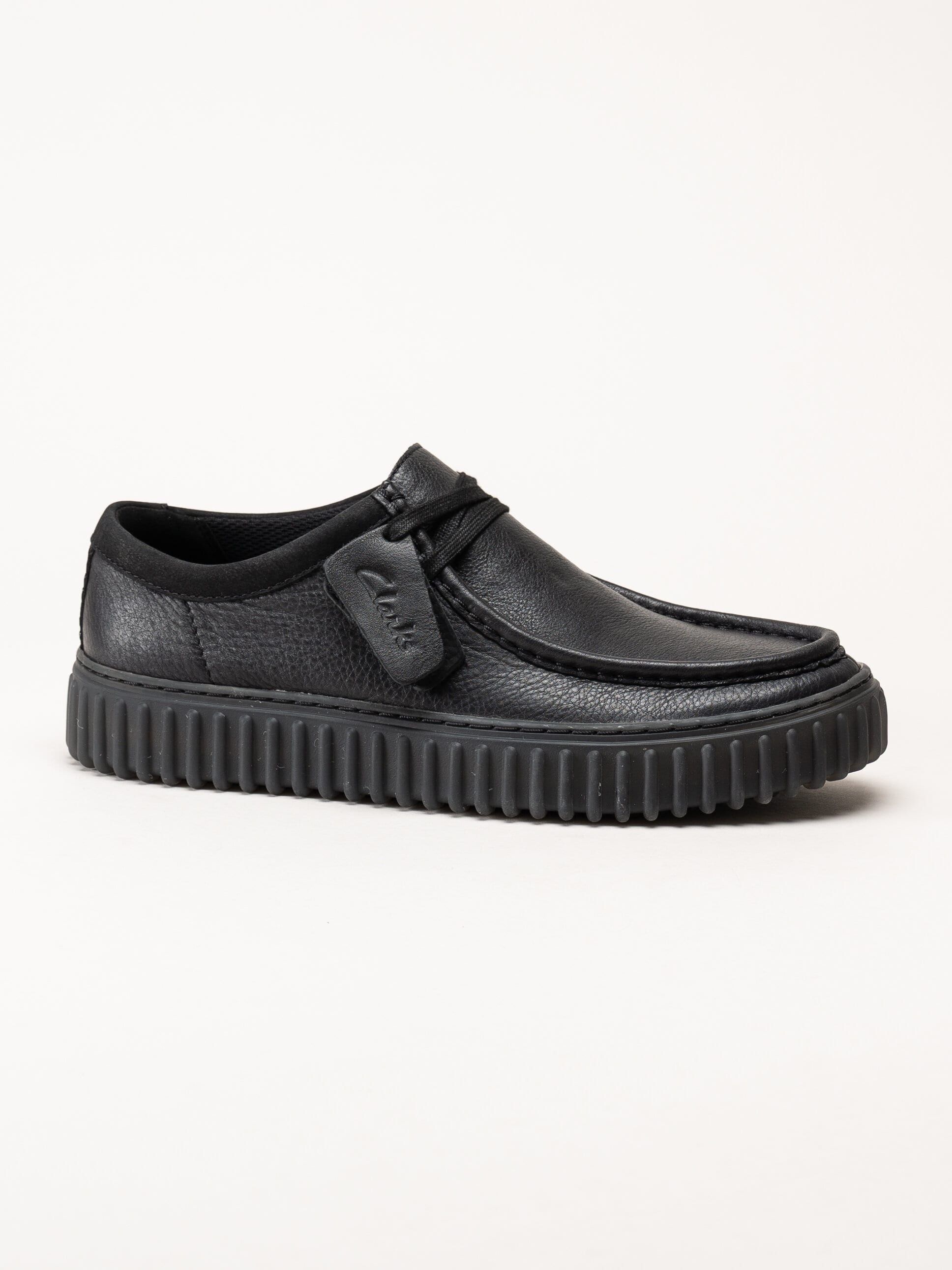 Clarks - Torhill Lo G - Svarta snörskor i skinn