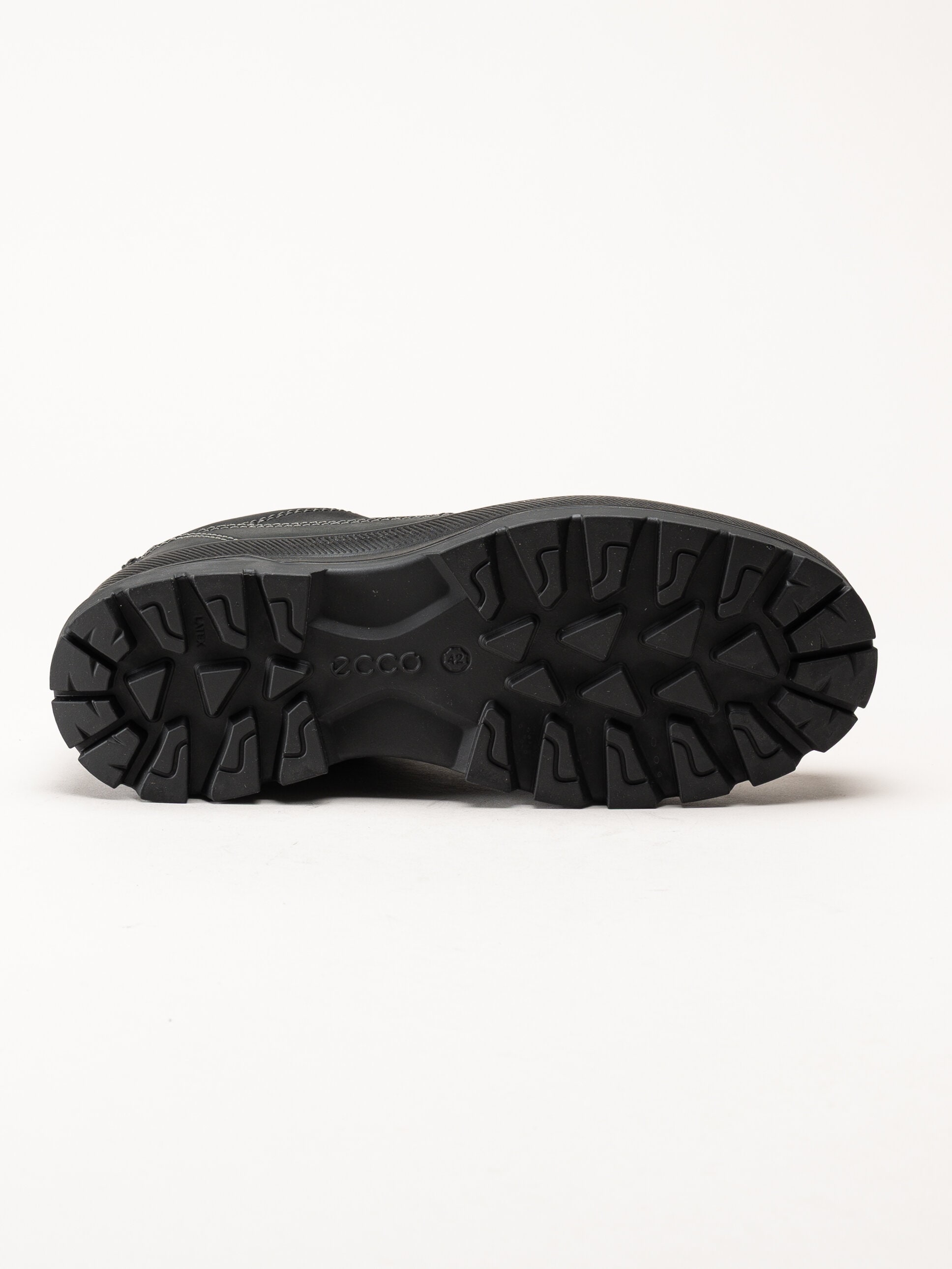 Ecco - Rugged Track WP - Svarta waterproof snörskor i oljat skinn