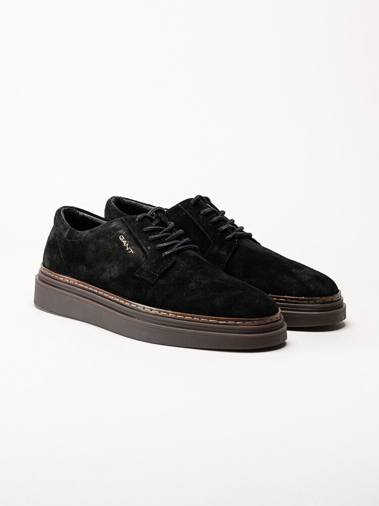 Gant Footwear - Kinzoon low lace - Svarta mockaskor med snörning