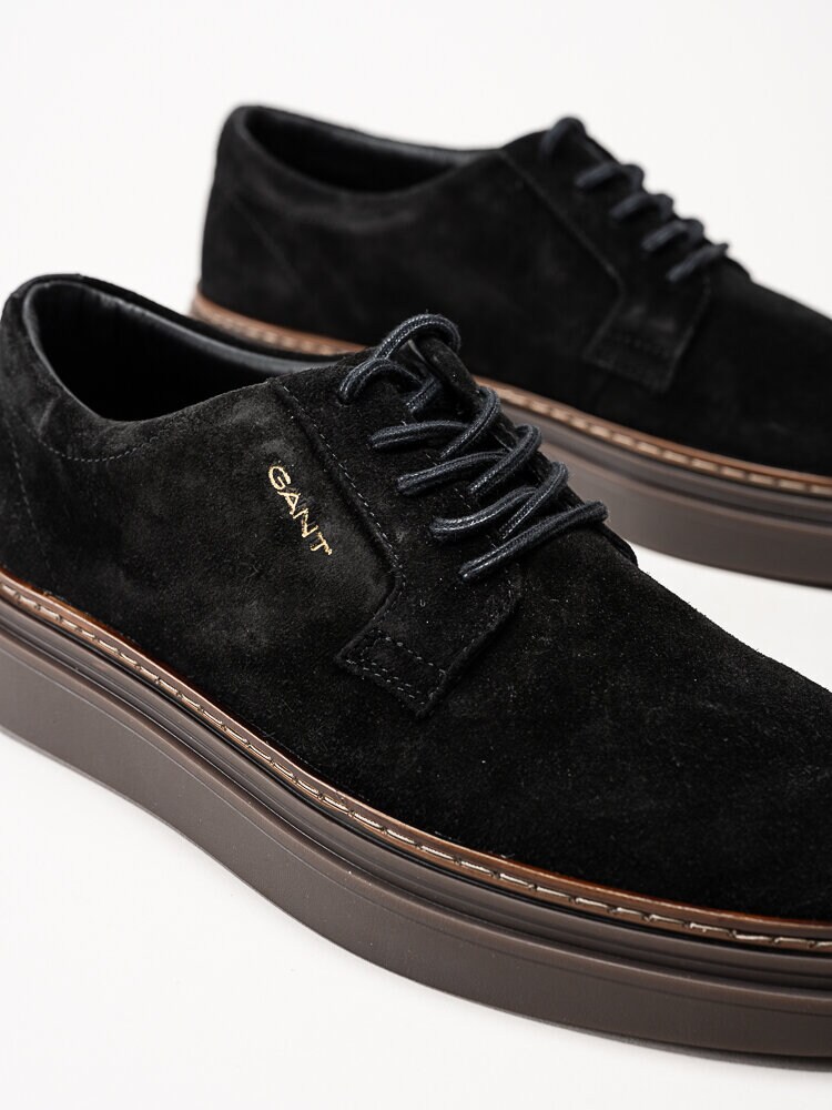 Gant Footwear - Kinzoon low lace - Svarta mockaskor med snörning