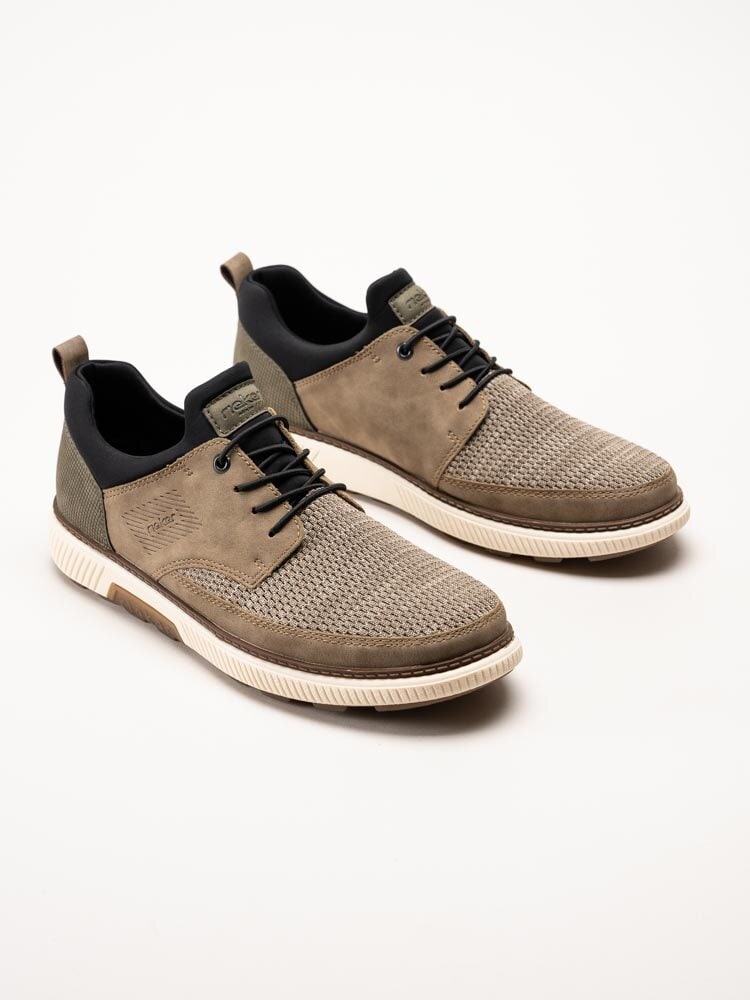 Rieker - Beige sneakers i textil