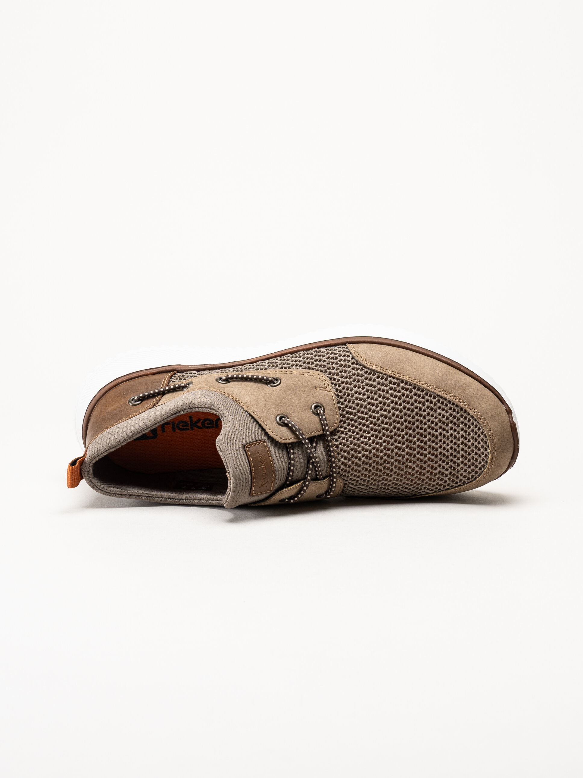 Rieker - Beige sneakers i textil