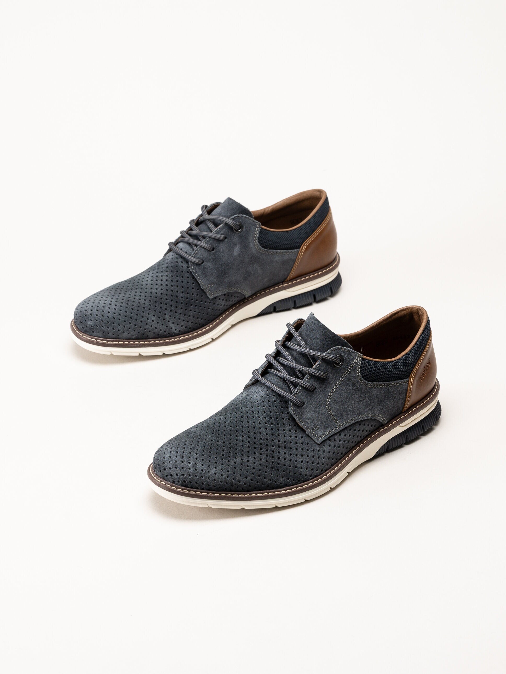 Rieker - Mörkblå sko i mocka