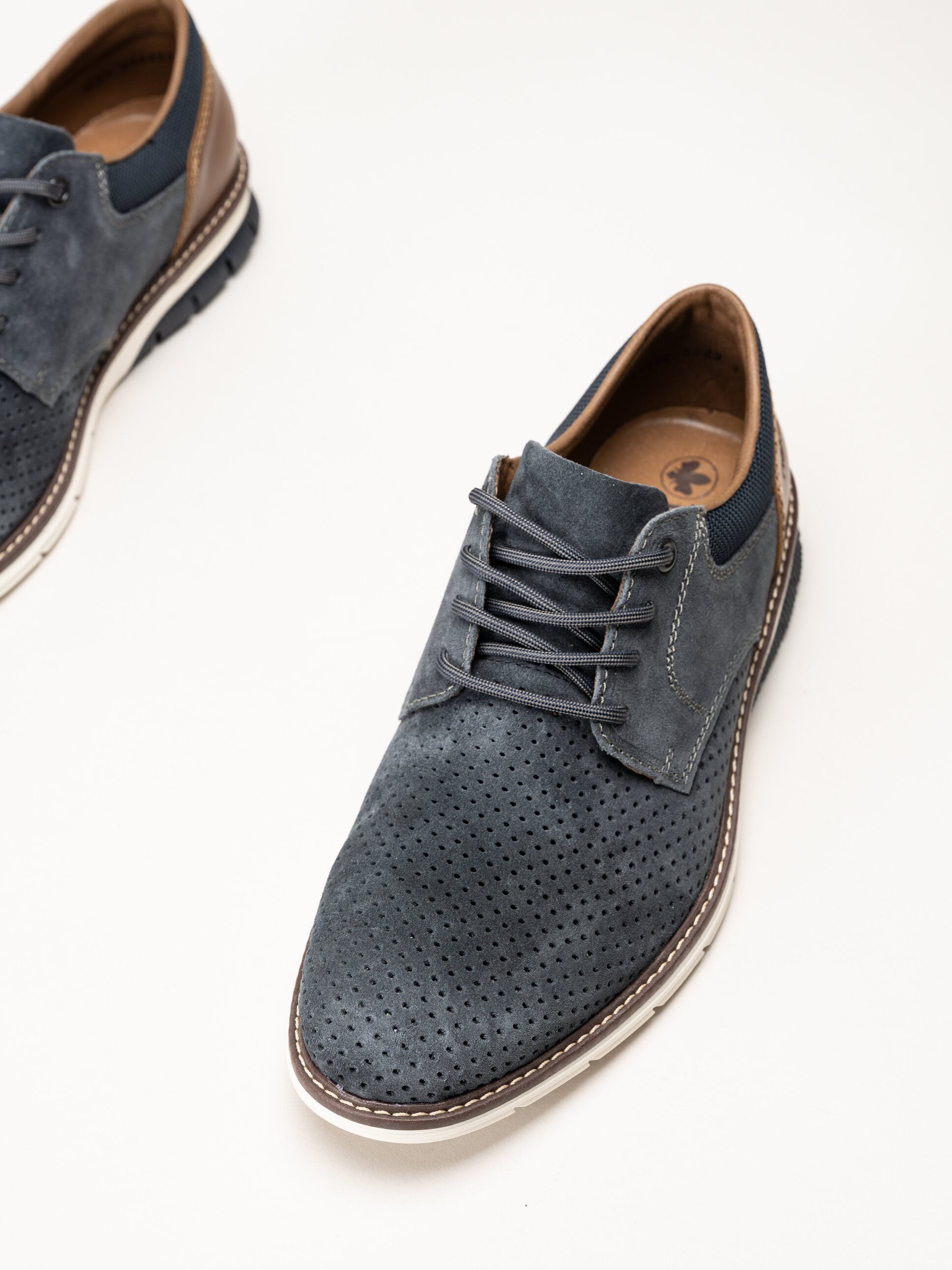 Rieker - Mörkblå sko i mocka