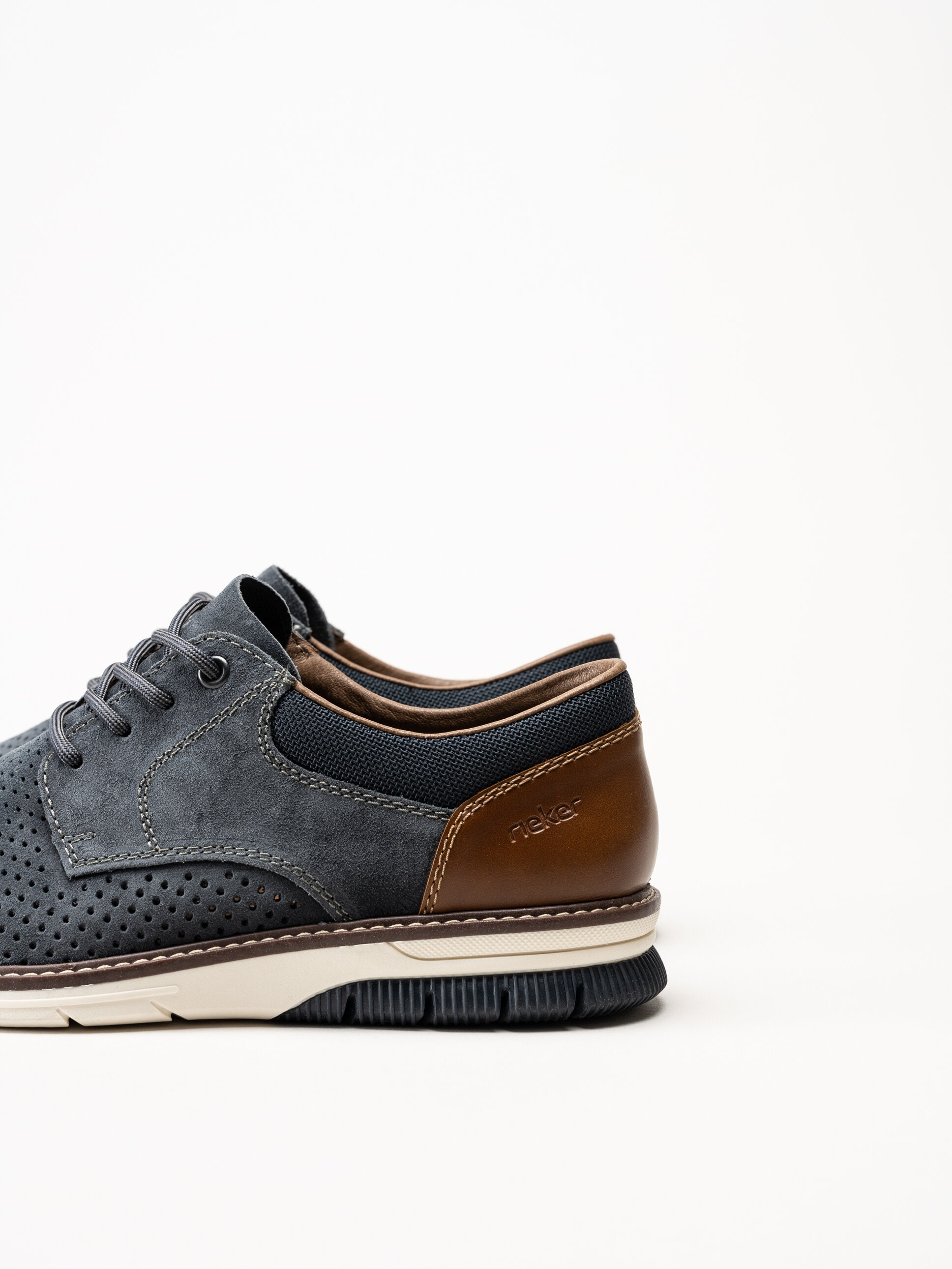 Rieker - Mörkblå sko i mocka