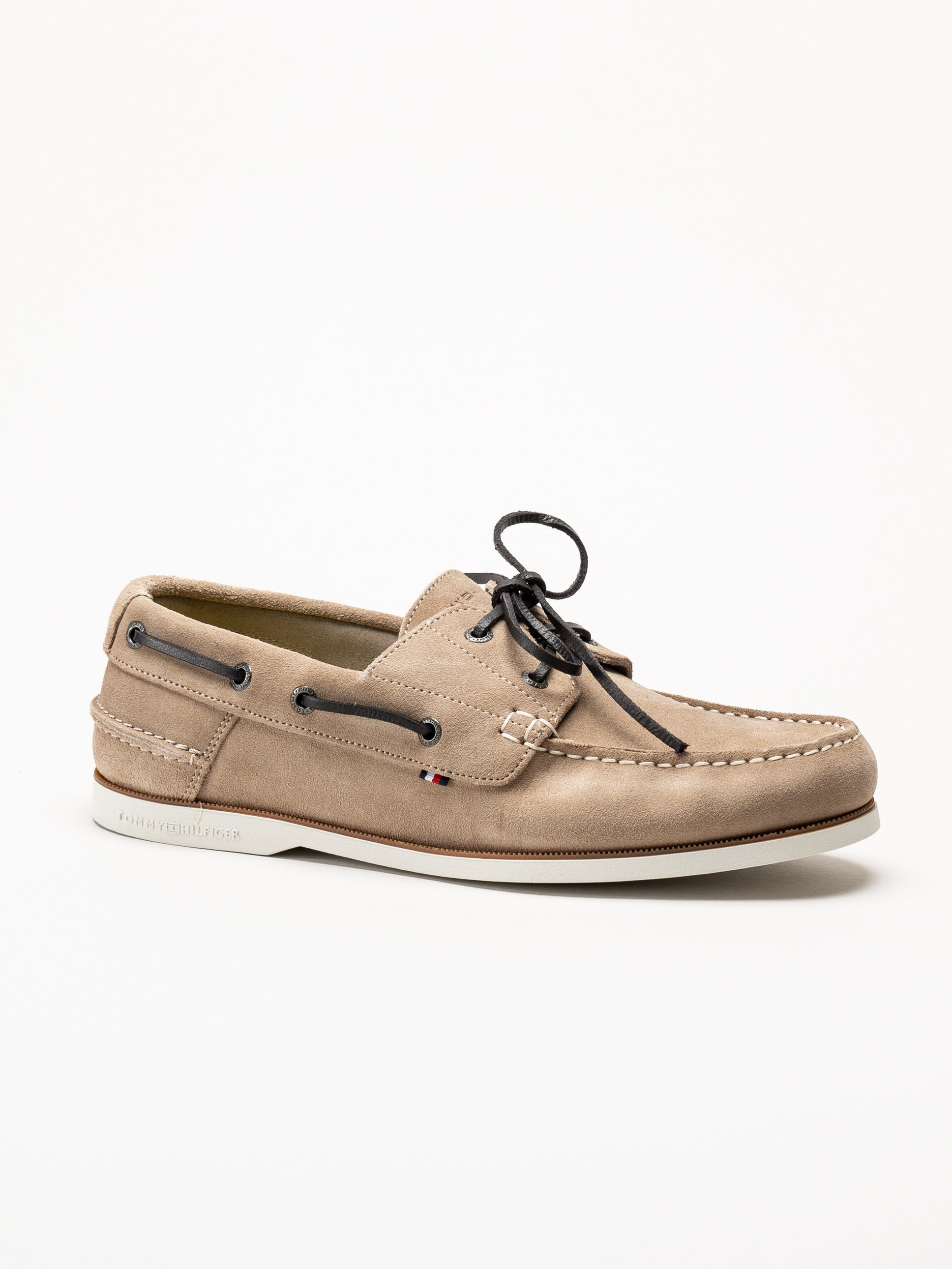 Tommy Hilfiger - Boat Shoe Suede - Beige seglarskor i mocka