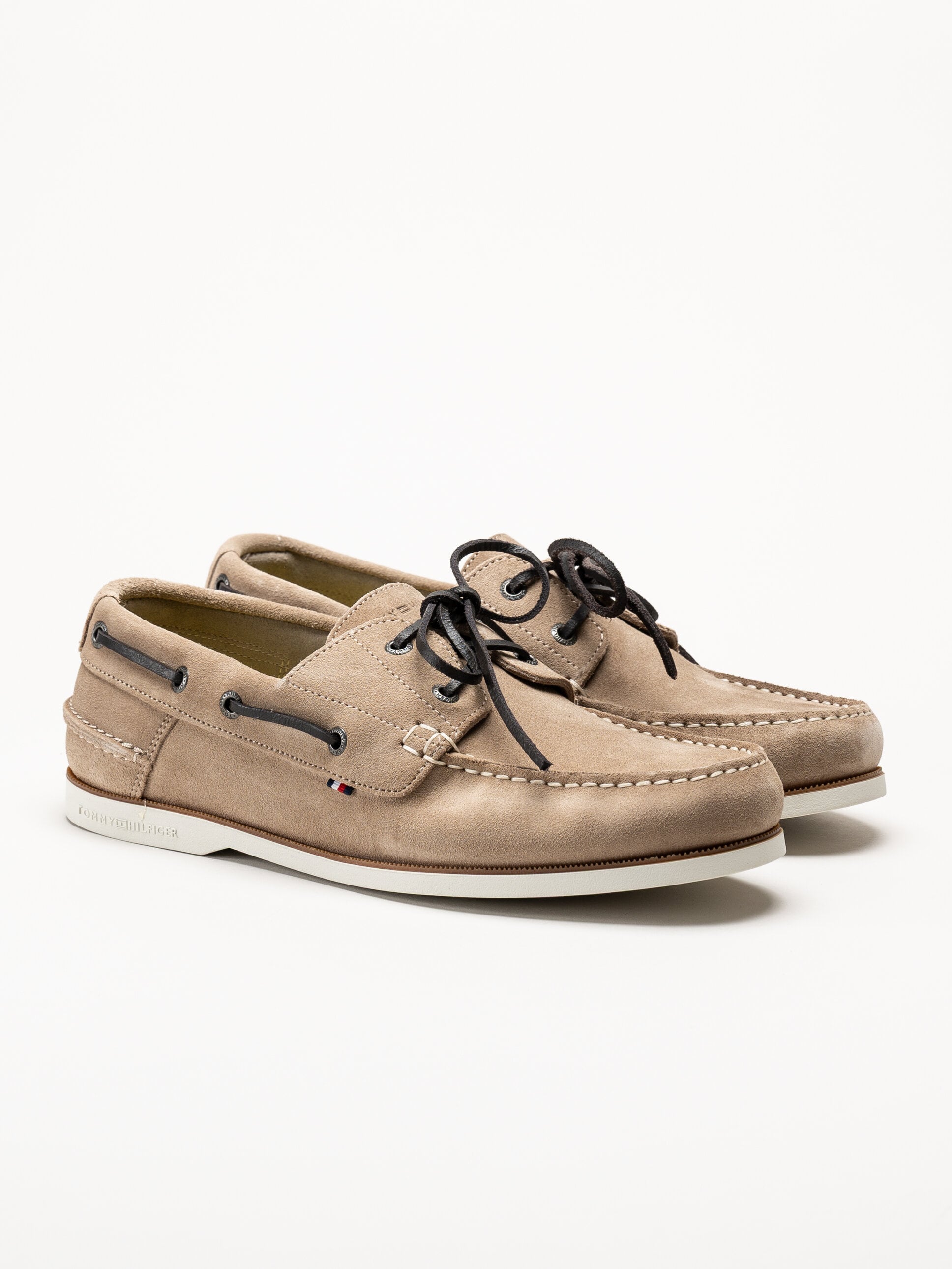 Tommy Hilfiger - Boat Shoe Suede - Beige seglarskor i mocka