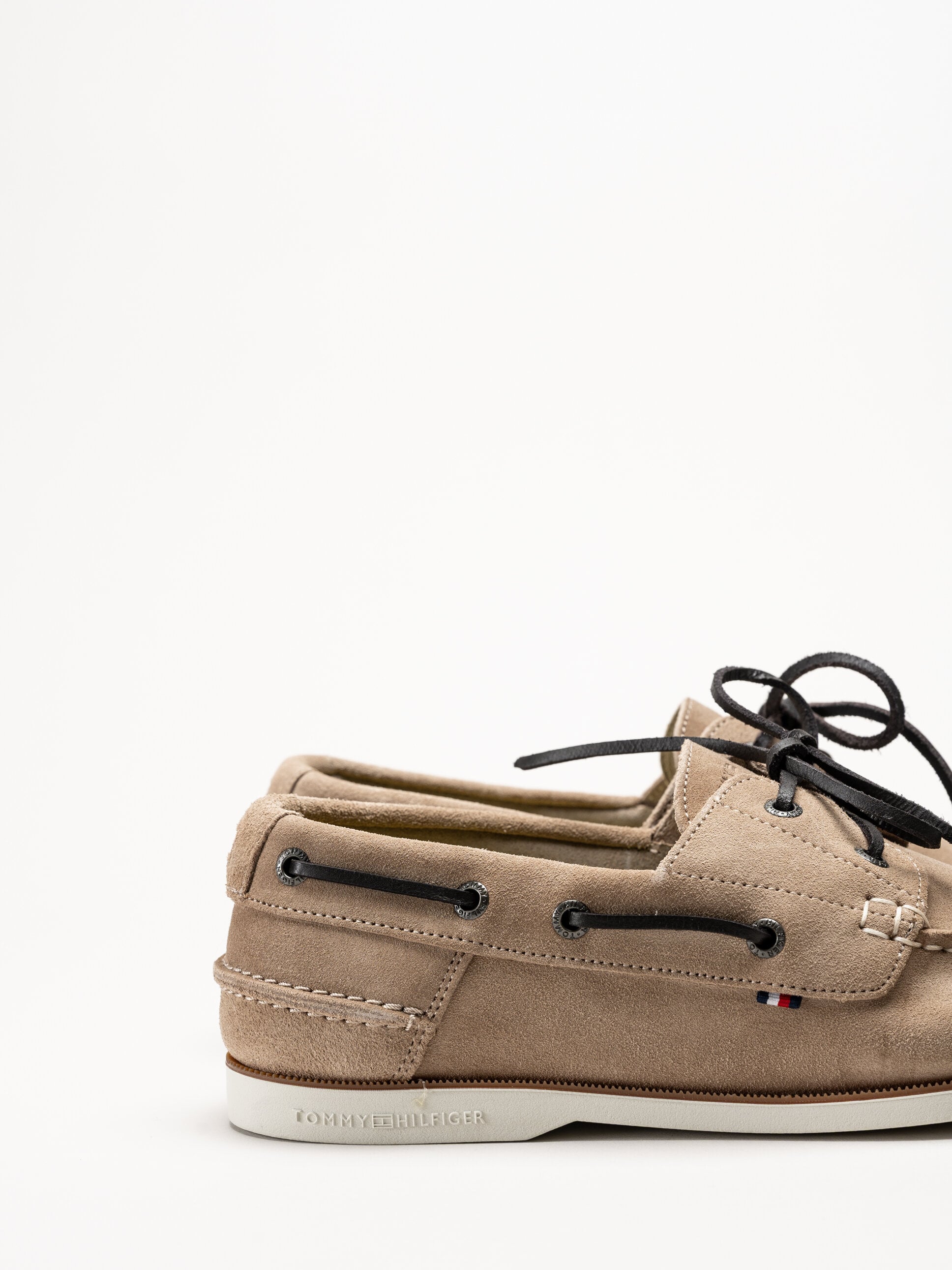 Tommy Hilfiger - Boat Shoe Suede - Beige seglarskor i mocka