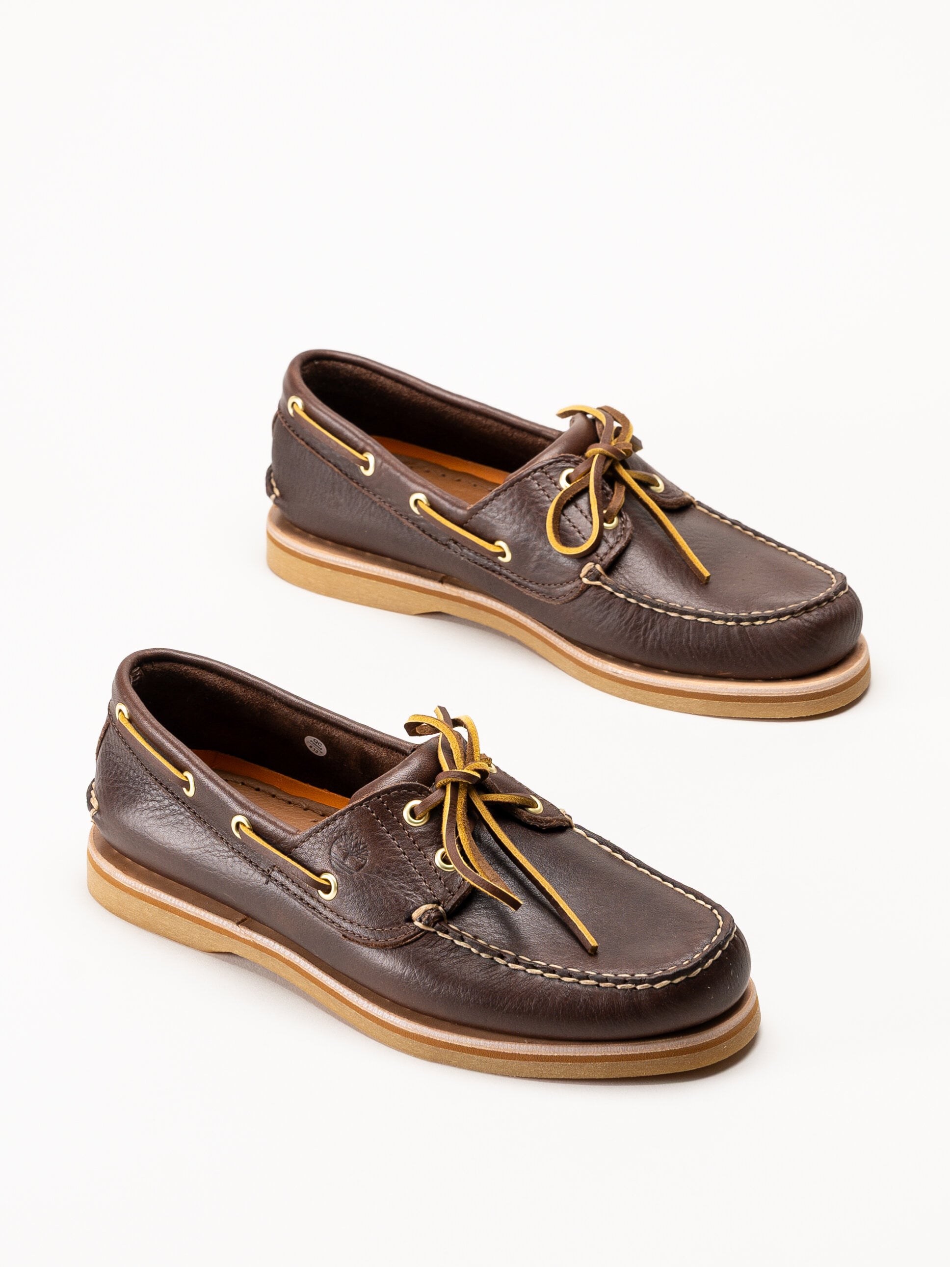 Timberland - Crafted 2 Eye - Mörkbruna seglarskor i skinn