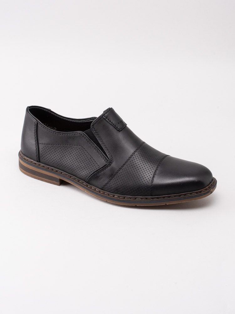 14201016 Rieker B1765-00 Svarta loafers i skinn-1