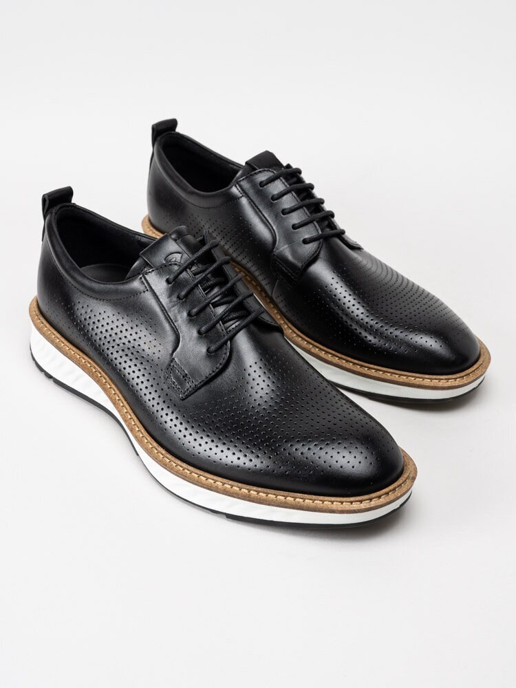Ecco - St1 Hybrid - Svarta snörskor i skinn