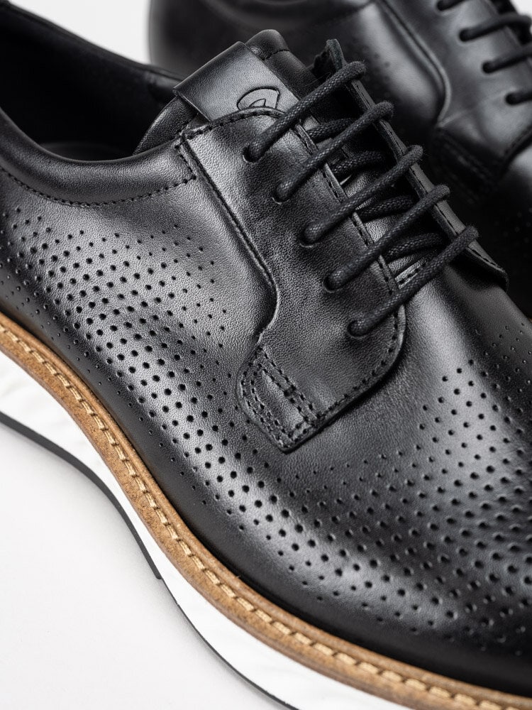 Ecco - St1 Hybrid - Svarta snörskor i skinn