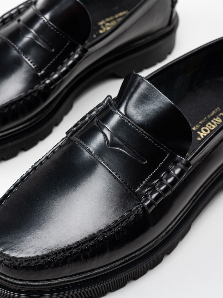 Playboy Footwear - Austin - Svarta loafers i skinn