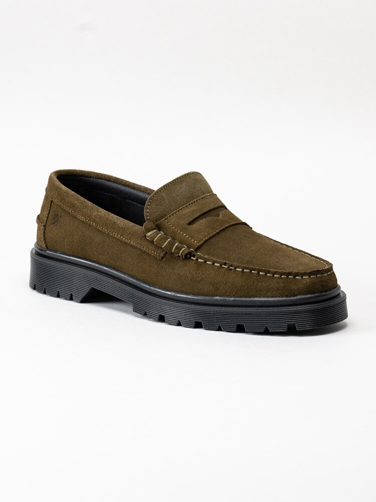 Playboy Footwear - Austin - Olivgröna loafers i mocka