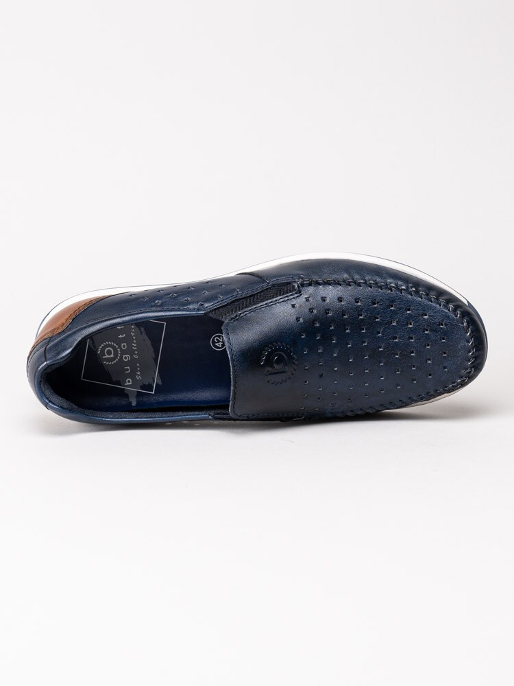 Bugatti - Tomeo Mok - Blå slip on loafers i skinn