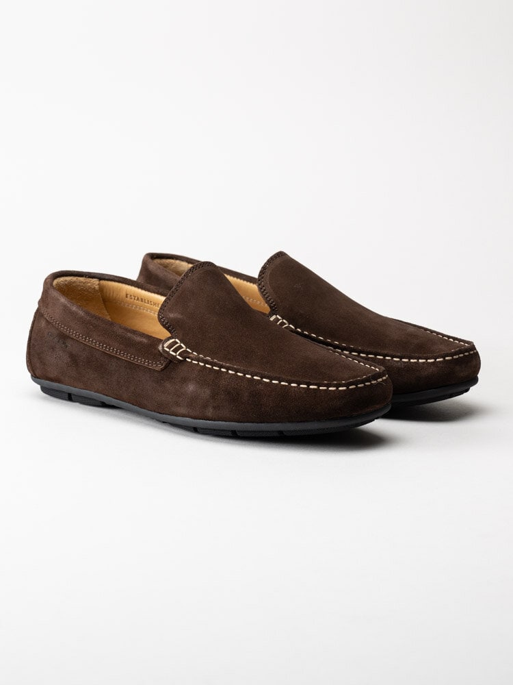 Gant Footwear - Mc Bay - Mörkbruna loafers i mocka