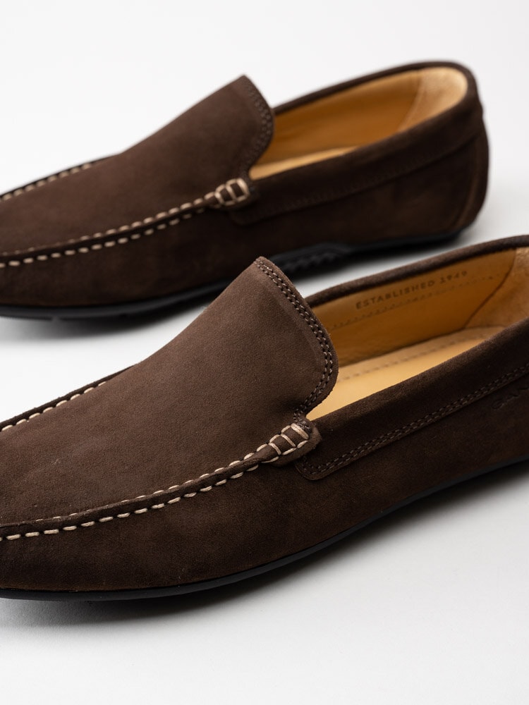 Gant Footwear - Mc Bay - Mörkbruna loafers i mocka