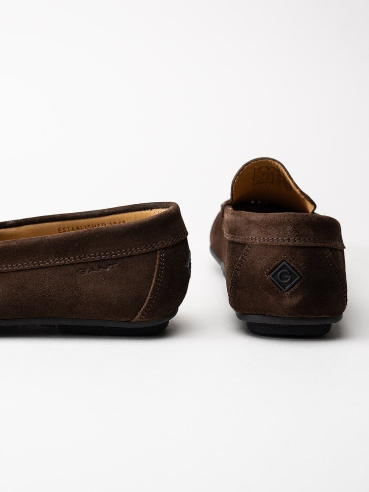 Gant Footwear - Mc Bay - Mörkbruna loafers i mocka