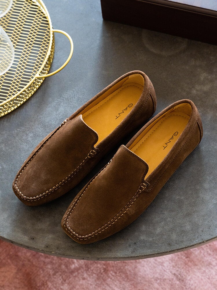 Gant Footwear - Mc Bay - Mörkbruna loafers i mocka