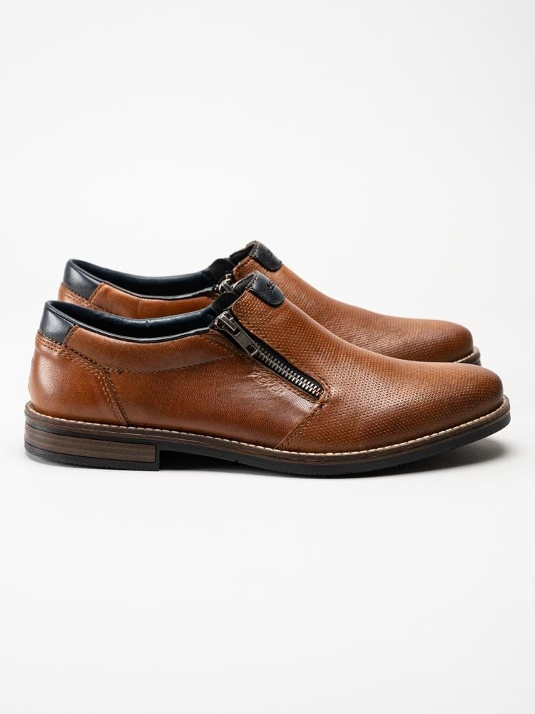 Rieker - Bruna slip on skor i skinn
