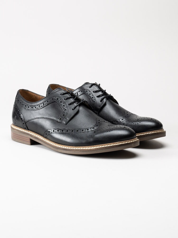 Hush Puppies - Nuvi Brogue - Svarta snörskor med brogues