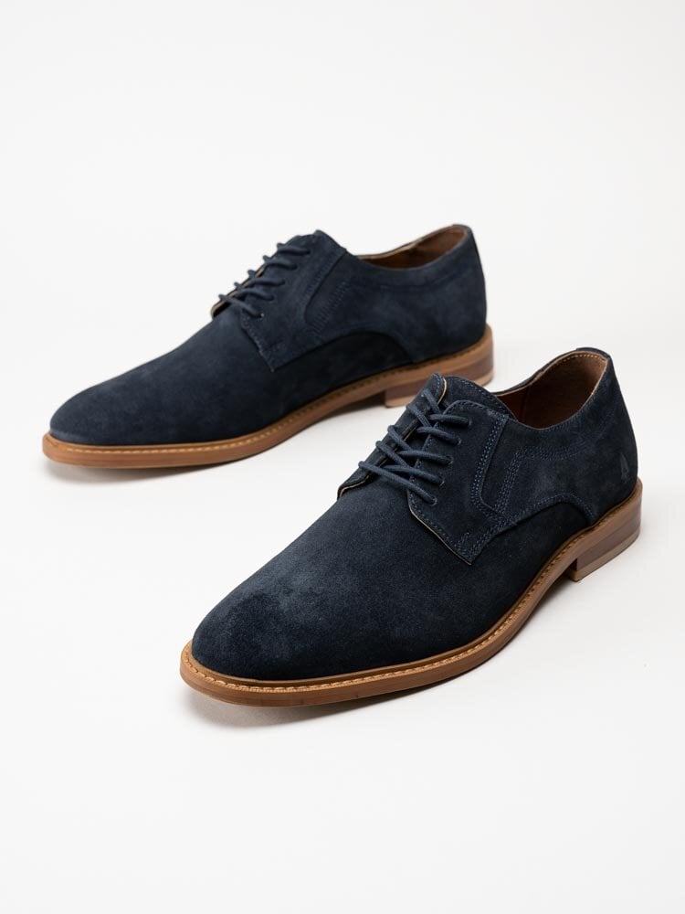 Hush Puppies - Tcuma Lace Up - Mörkblå snörskor i mocka