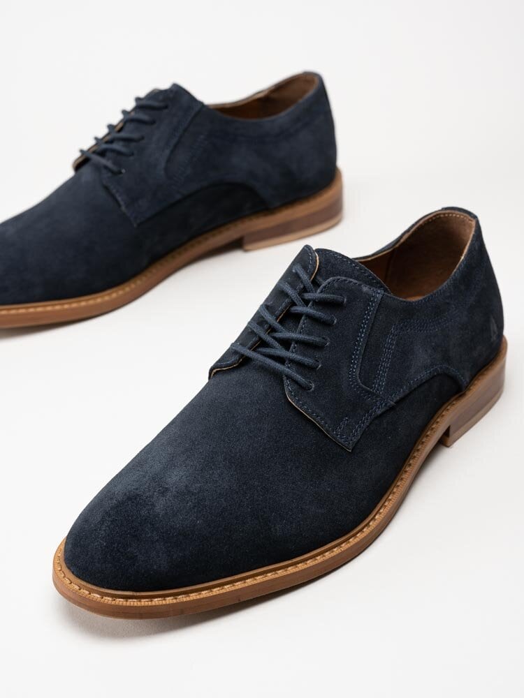 Hush Puppies - Tcuma Lace Up - Mörkblå snörskor i mocka