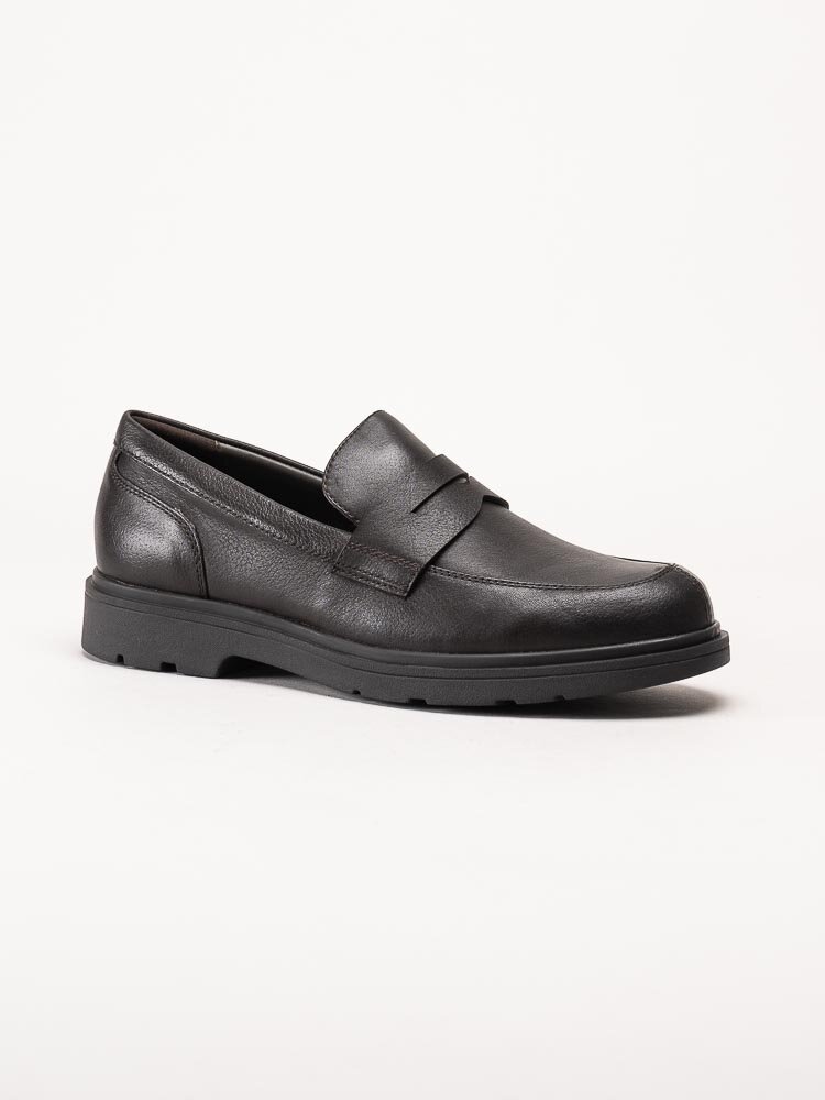 Geox - U Spherica EC1 - Mörkbruna loafers i skinn