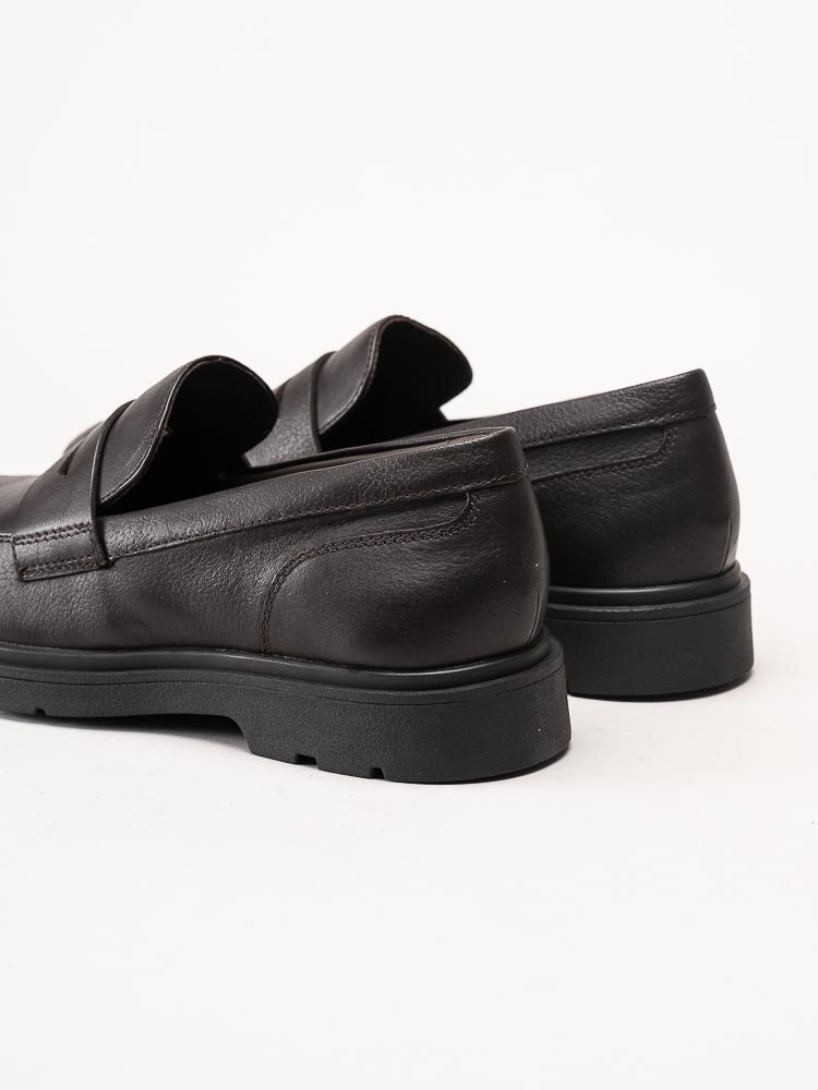 Geox - U Spherica EC1 - Mörkbruna loafers i skinn