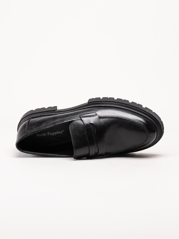 Hush Puppies - Zibi Penny - Svarta loafers i skinn