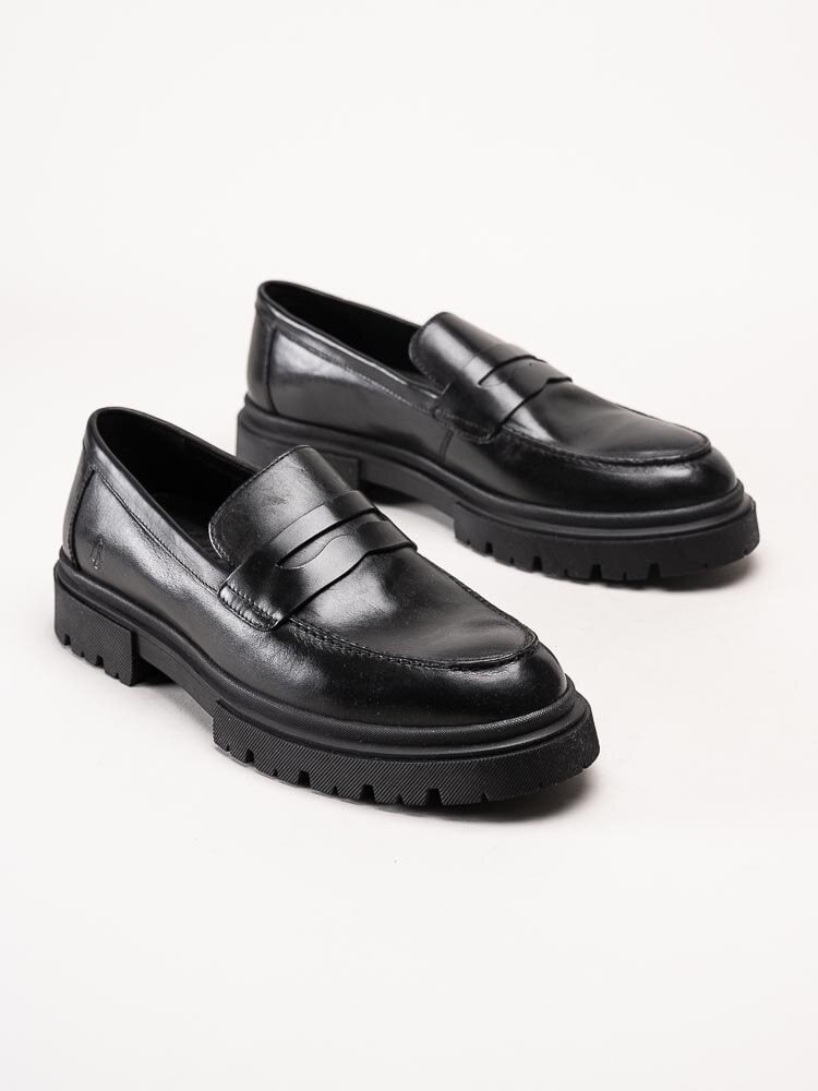 Hush Puppies - Zibi Penny - Svarta loafers i skinn