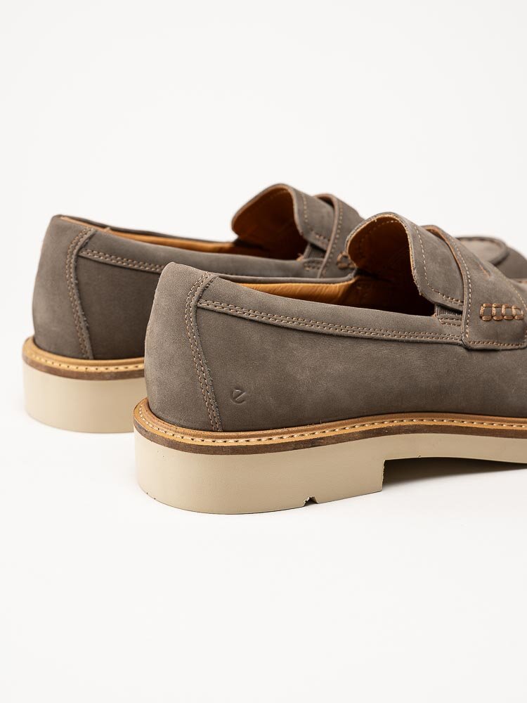 Ecco - Metropole London - Ljusgrå loafers i nubuck