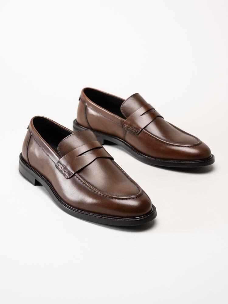 Gant Footwear - Lozham Loafer - Bruna pennyloafers i skinn