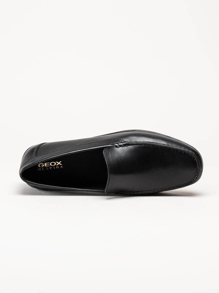 Geox - U Ascanio C - Svarta loafers i skinn