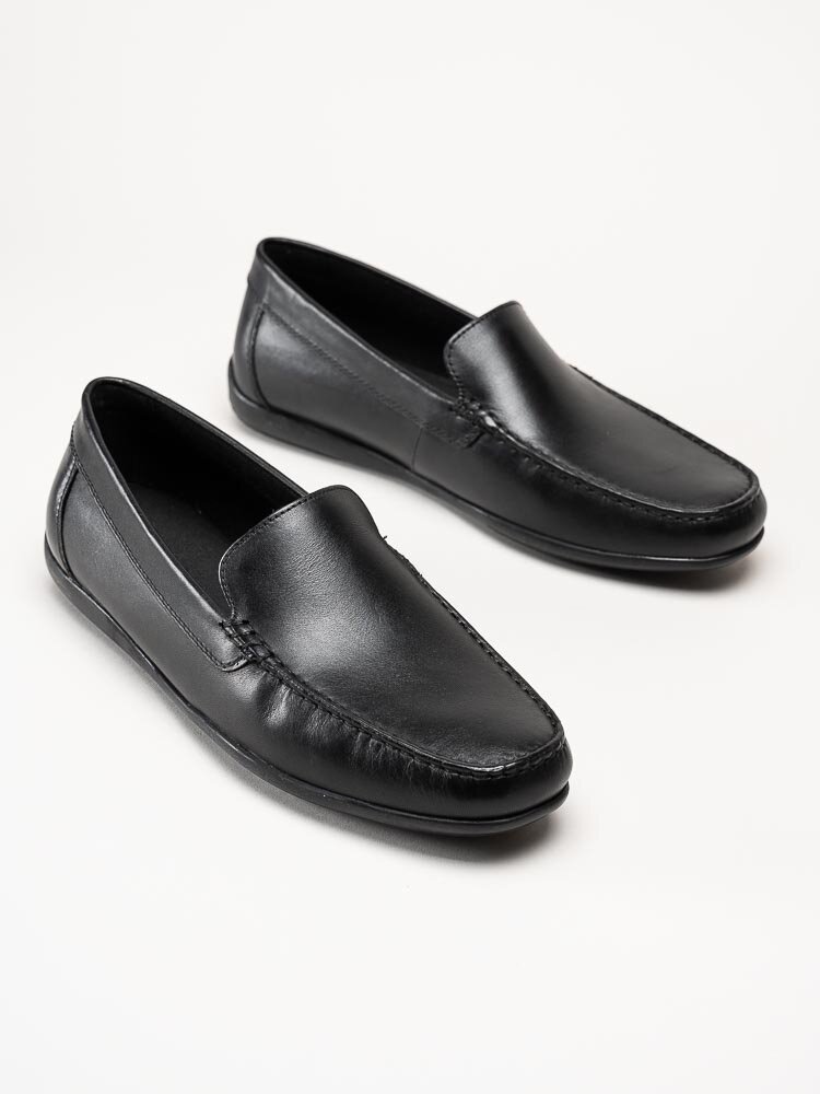 Geox - U Ascanio C - Svarta loafers i skinn