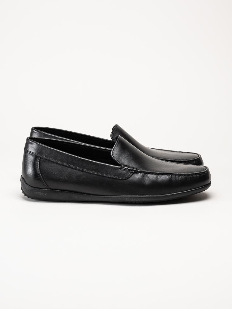 Geox - U Ascanio C - Svarta loafers i skinn