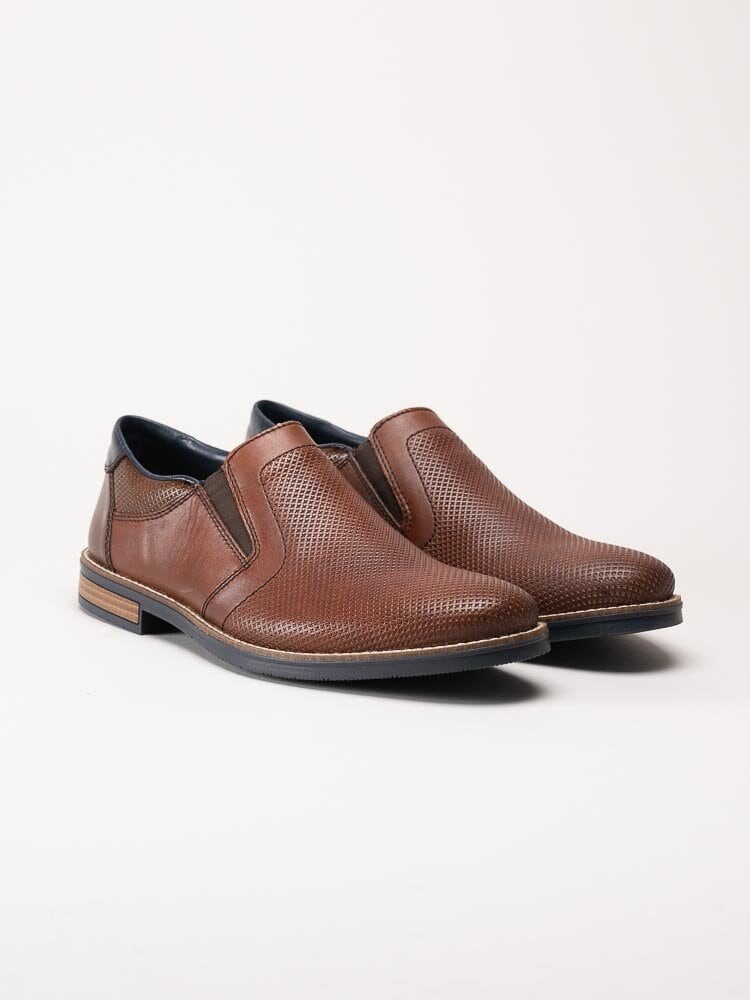 Rieker - Bruna slip on skor i skinn