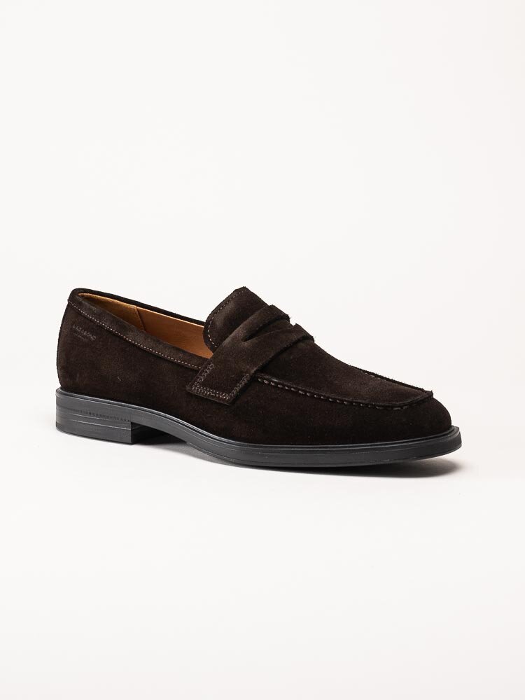 Vagabond - Andrew - Mörkbruna loafers i mocka