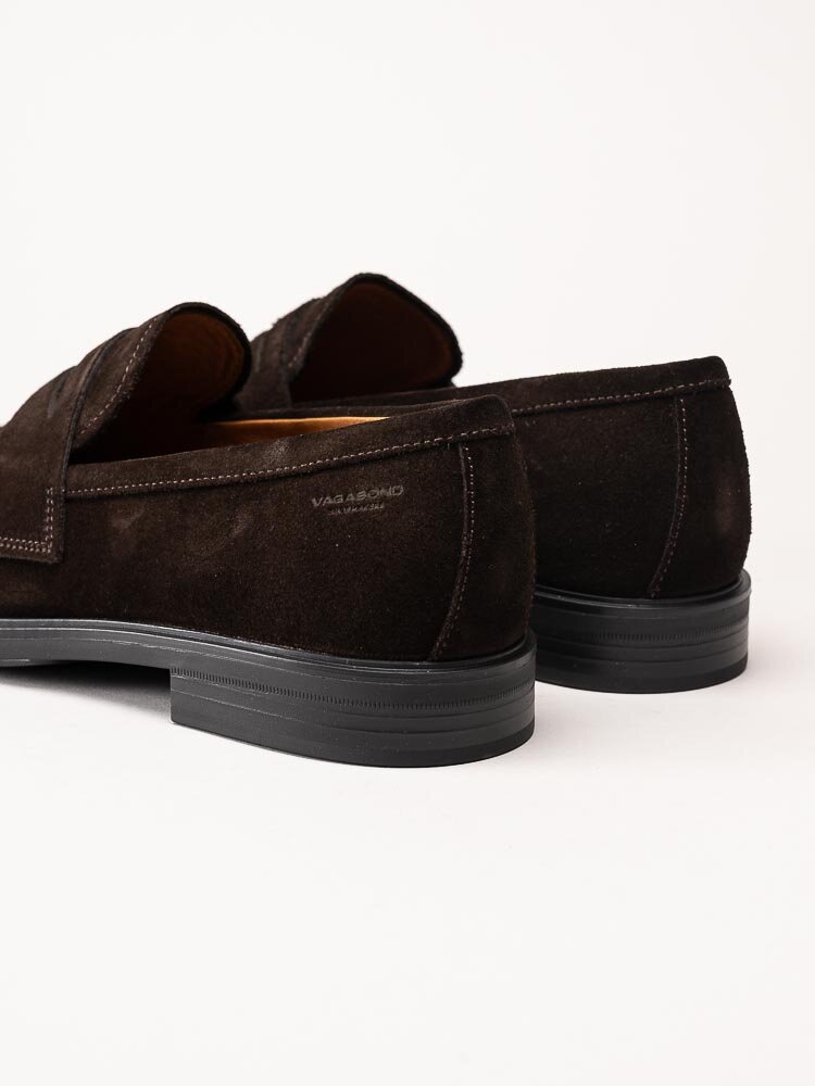 Vagabond - Andrew - Mörkbruna loafers i mocka