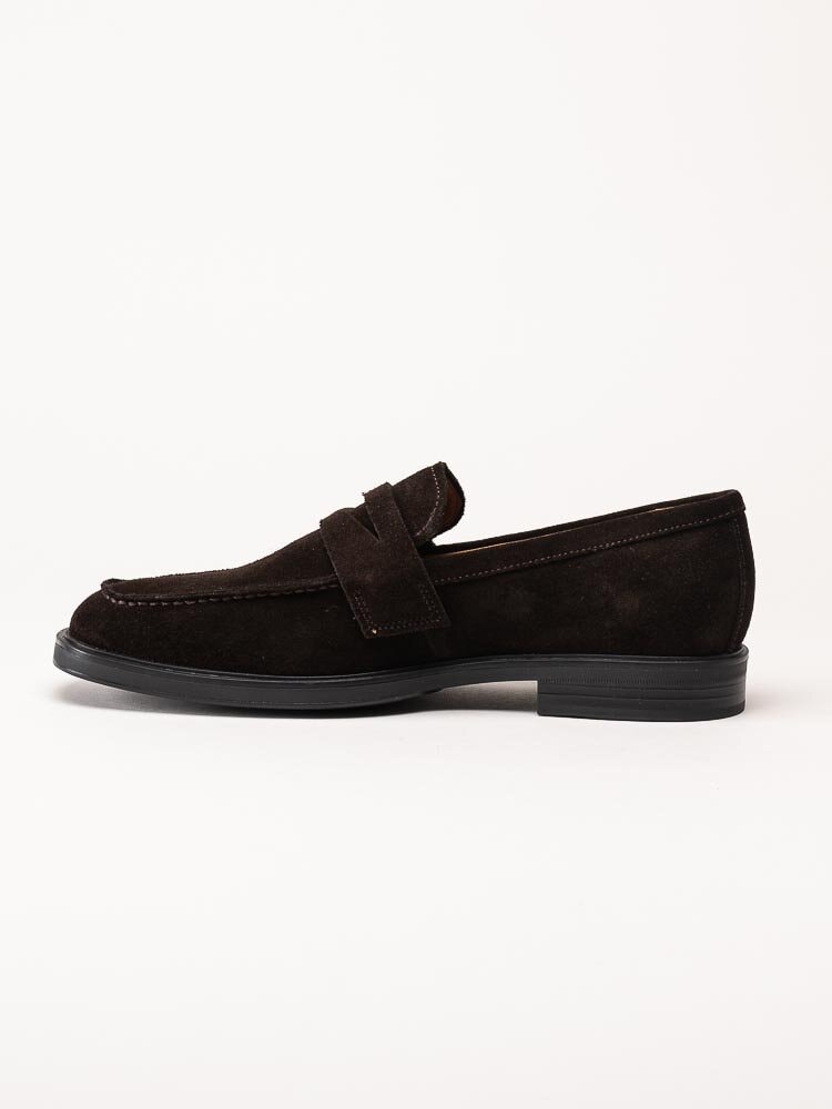 Vagabond - Andrew - Mörkbruna loafers i mocka