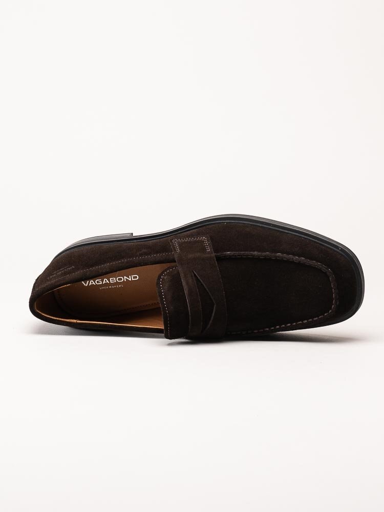 Vagabond - Andrew - Mörkbruna loafers i mocka