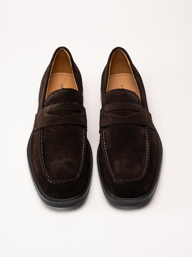 Vagabond - Andrew - Mörkbruna loafers i mocka